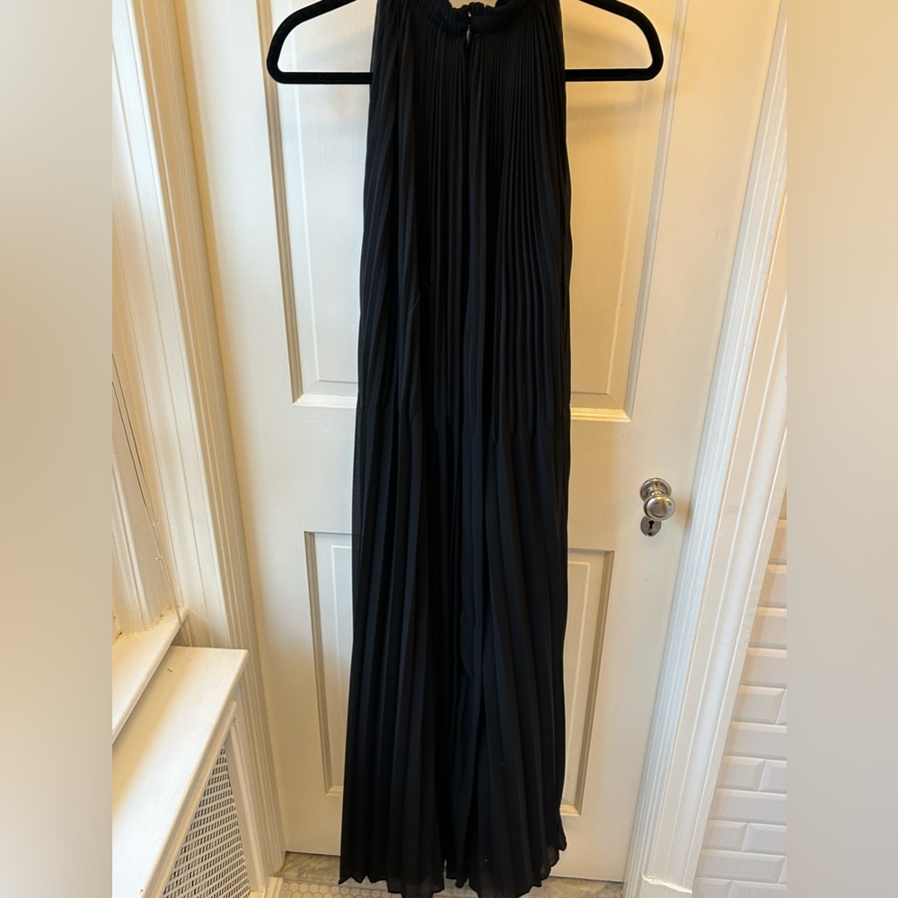 Banana republic floor length, sleeveless black dress